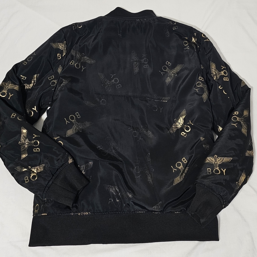 BOY London Reversible Bomber Jacket Black Gold Eagle Streetwear MA-1 - Picture 4 of 8
